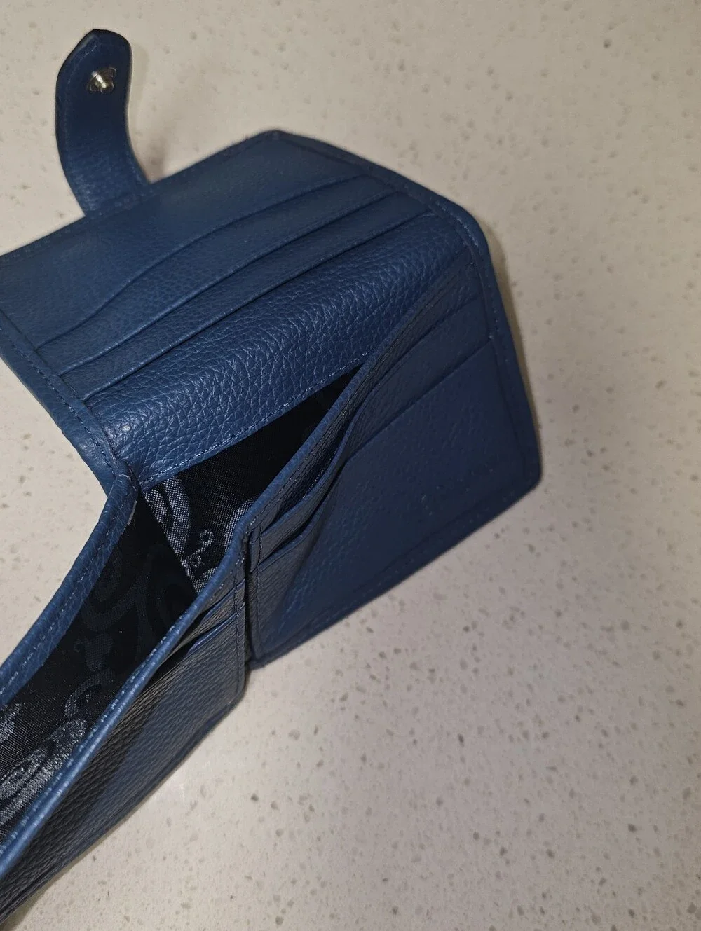 Brighton French Blue Leather Bellissimo Heart Small Wallet